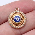 21x18mm 1.7g KC gold tone zinc alloy Evil Eye charm pendant for necklace bracelet jewelry making