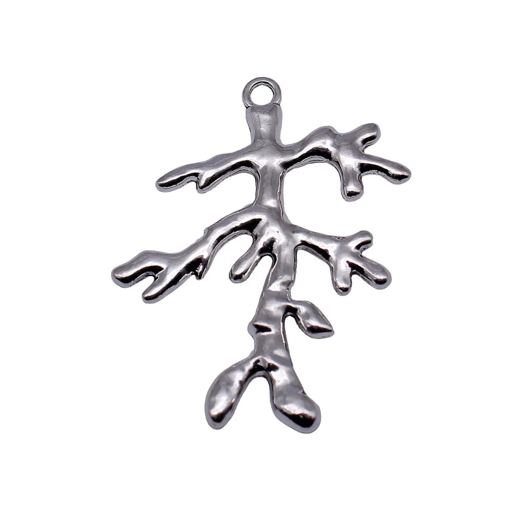 67x53mm 21.5g Antique Silver Zinc Alloy Tree Branch Charm Pendant for DIY Necklace Jewelry Making