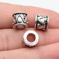 10x9.9x9.6mm 2.2g Antique Silver Zinc Alloy Wavy Line Spacer Beads for Bracelet Necklace Jewelry Making