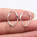 25x18mm 0.74g Multicolor Zinc Alloy Twisted Irregular Oval Ring Charm Pendant for DIY Jewelry