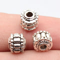 8.2x7.9x7.2mm 1.5g Antique silver zinc alloy striped loose metal beads for bracelet necklace jewelry making