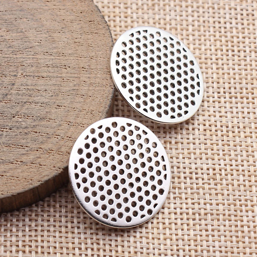 25x25x1.1mm 2.6g Multicolor zinc alloy round multi-hole connector charm for DIY jewelry making