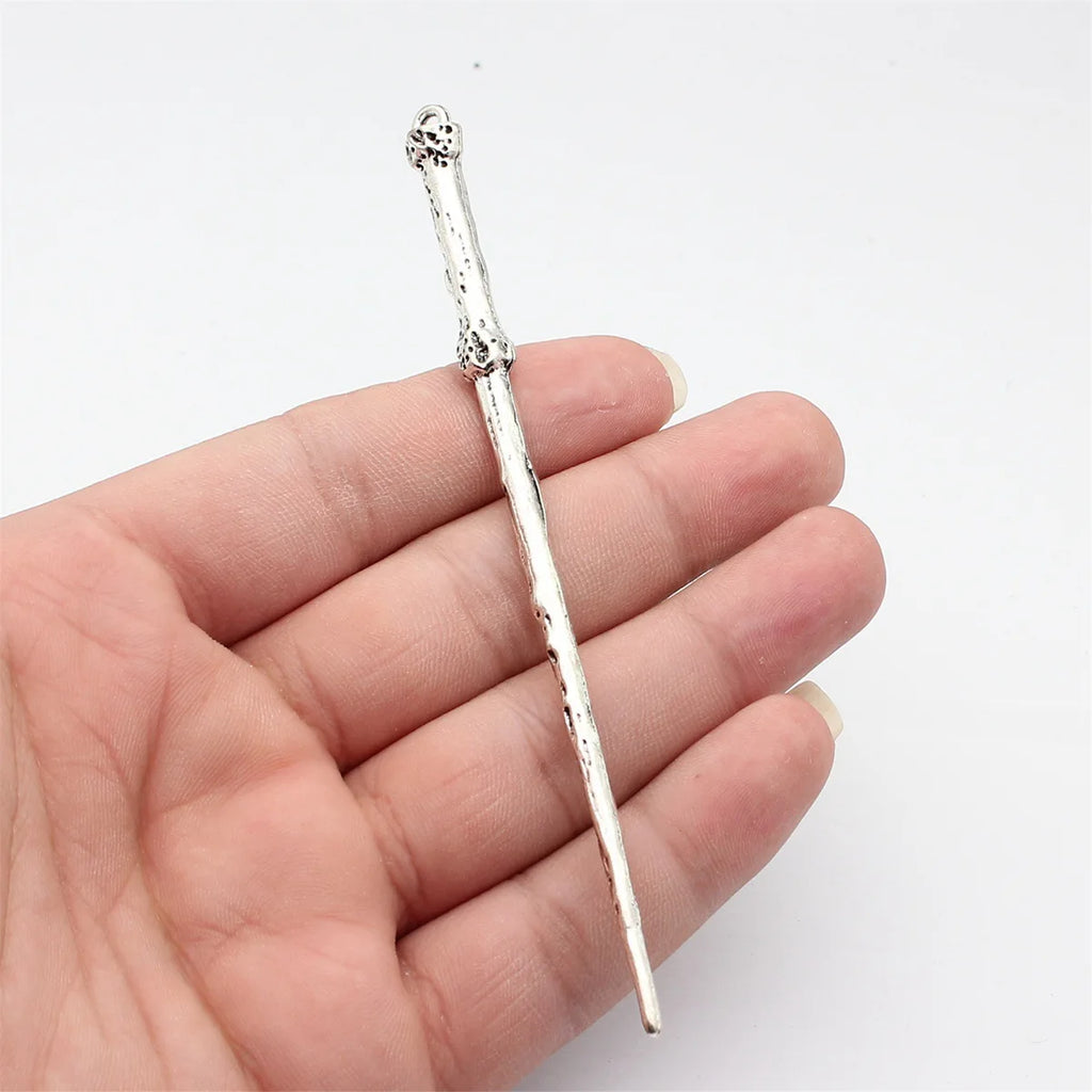 127x8.5x8mm 10.8g Antique Silver Zinc Alloy Vintage Pattern Hair Stick Jewelry Finding for DIY Hair Accessories