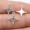 17x14mm 0.42g Multicolor Zinc Alloy Stone Setting Star Charm Pendant for Necklace Bracelet DIY Jewelry