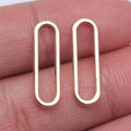 6x20mm 0.4g KC Gold Zinc Alloy Oval Ring Charm Pendant for DIY Necklace Bracelet Jewelry Making