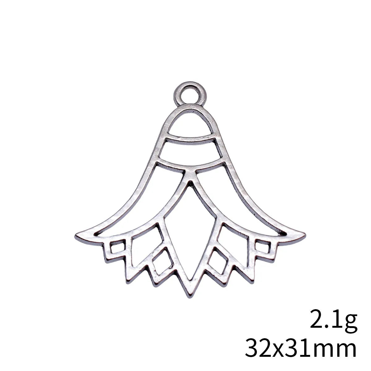 32x31mm 2.1g Antique Silver Zinc Alloy Hollow Flower Charm Pendant for DIY Necklace Jewelry Making
