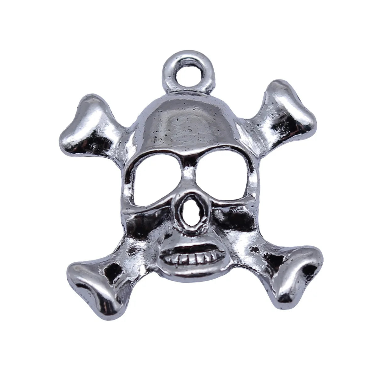 30x26mm 3.9g Antique Silver Zinc Alloy Skull Charm Pendant for DIY Bracelet Necklace Jewelry Making