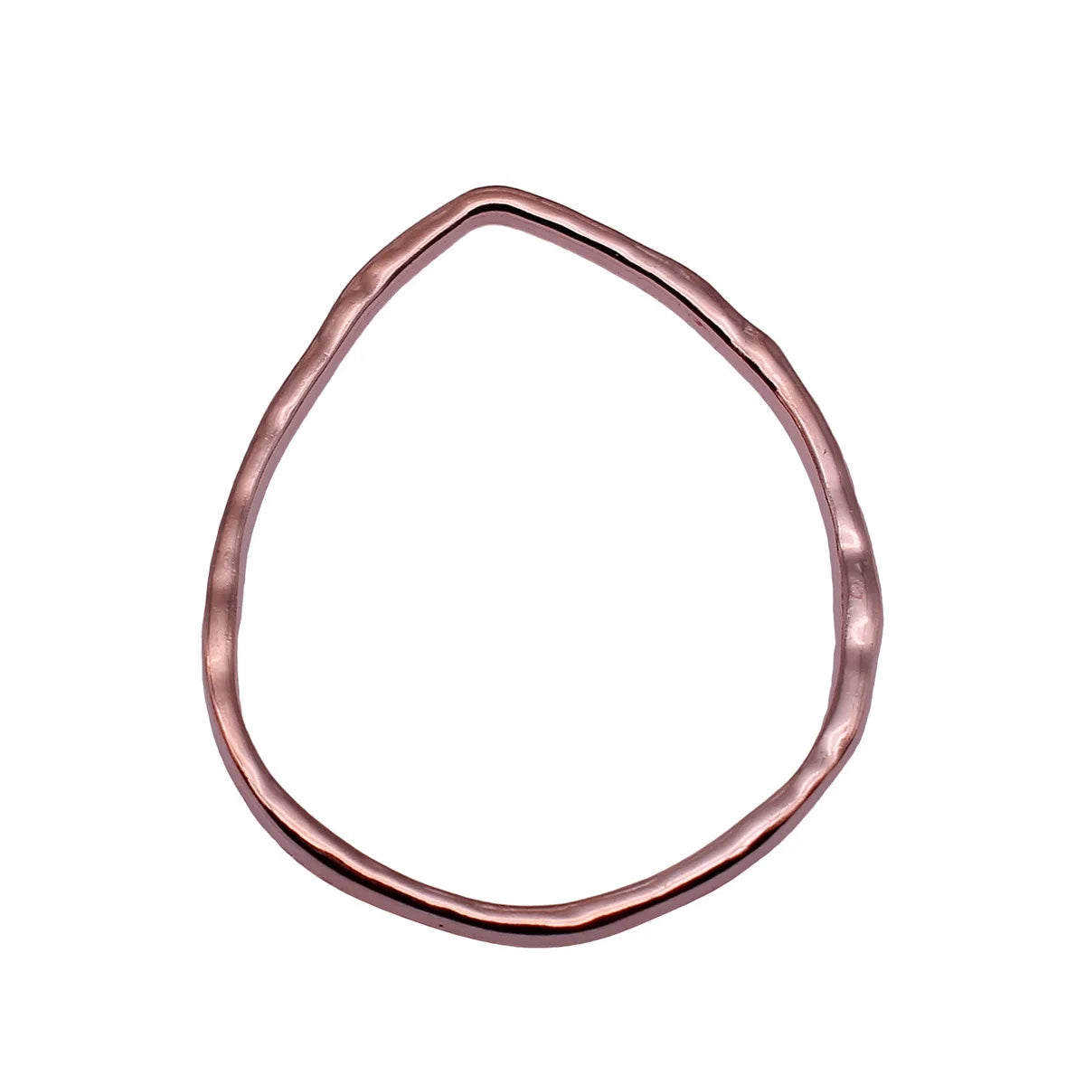 57x46mm 6.1g Rose Gold Zinc Alloy Hollow Teardrop Frame Charm Pendant for DIY Necklace Jewelry