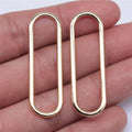 14x45mm 2.2g KC Gold Zinc Alloy Oval Ring Charm Pendant for DIY Necklace Bracelet Jewelry Making