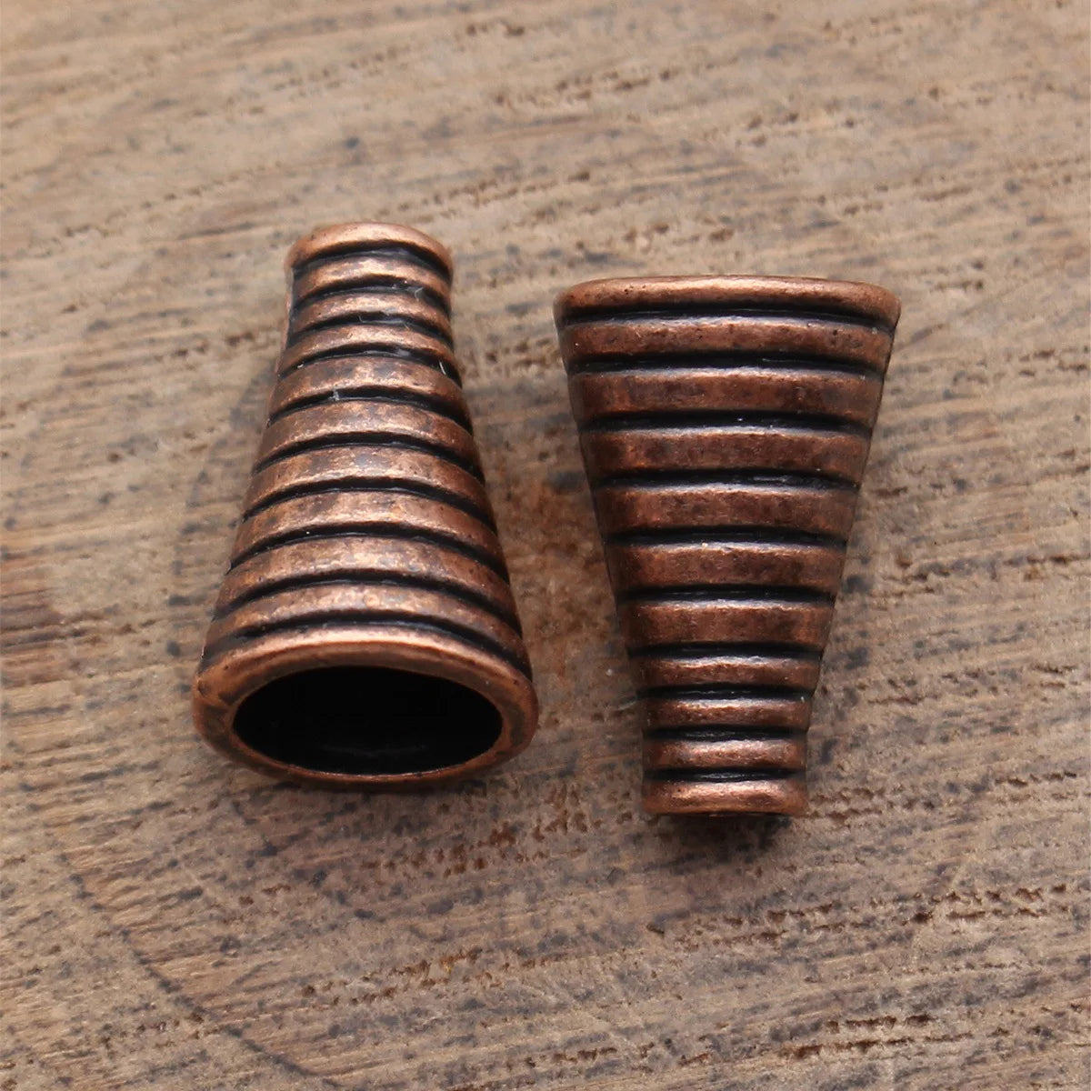 16x10x10mm 1.8g Multicolor Zinc Alloy Conical Ring Texture Tassel Caps for DIY Jewelry Making