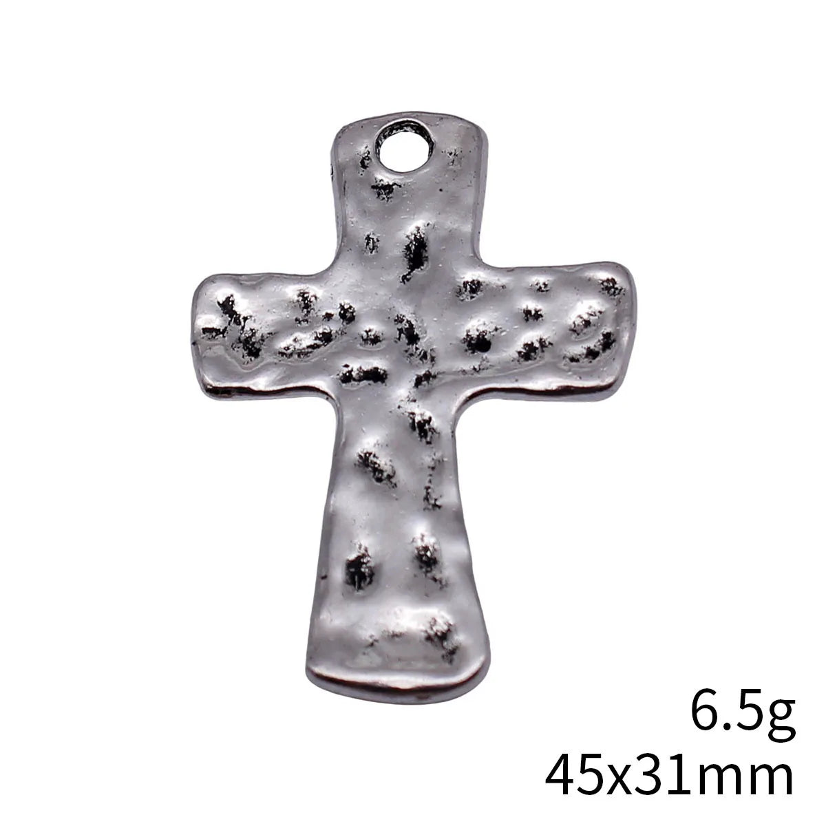 45x31mm 6.5g Multicolor Zinc Alloy Hammered Cross Charm Pendant for DIY Necklace Bracelet Jewelry Making