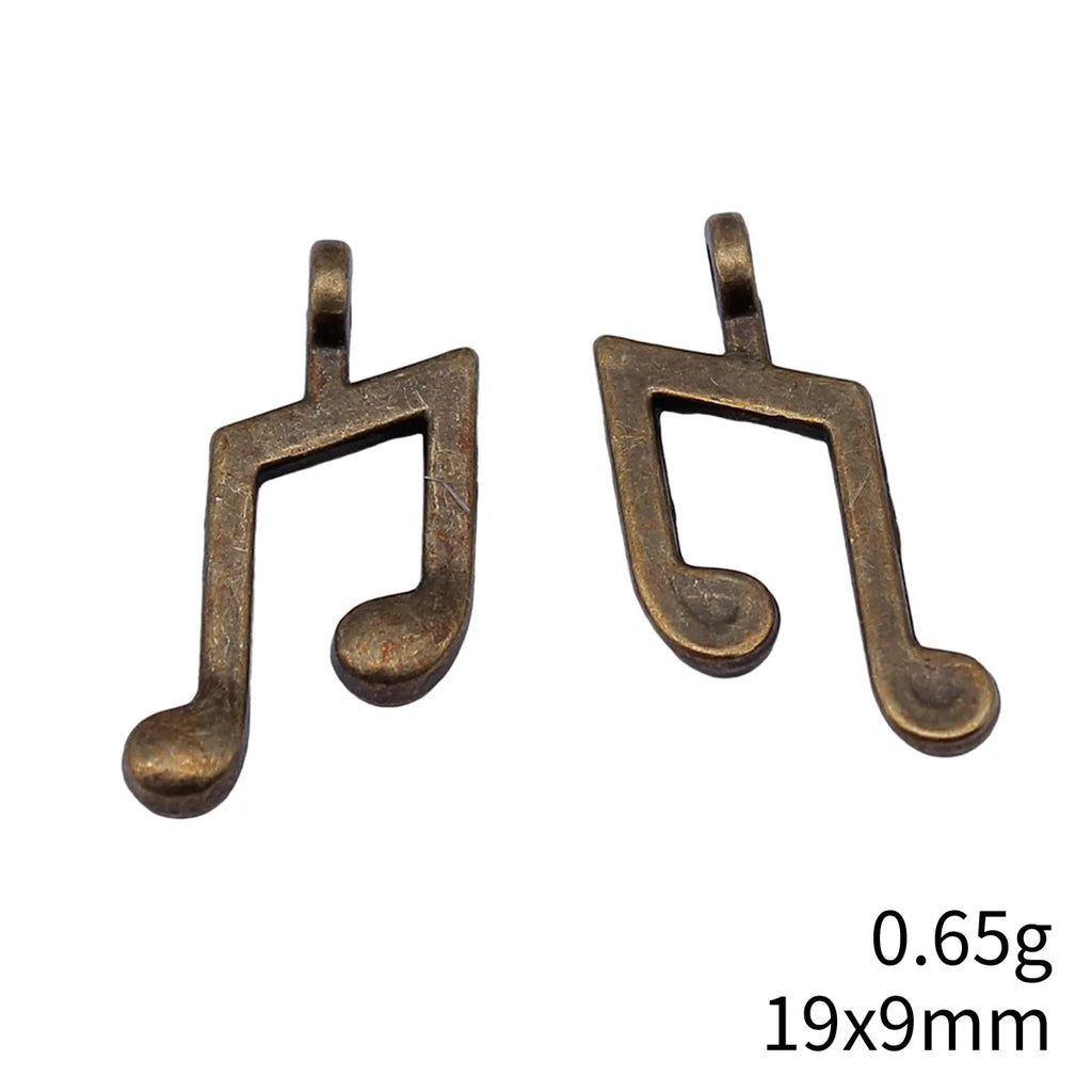 19x9mm 0.65g Multicolor Zinc Alloy Music Note Charm Pendant for DIY Necklace Bracelet Jewelry Making