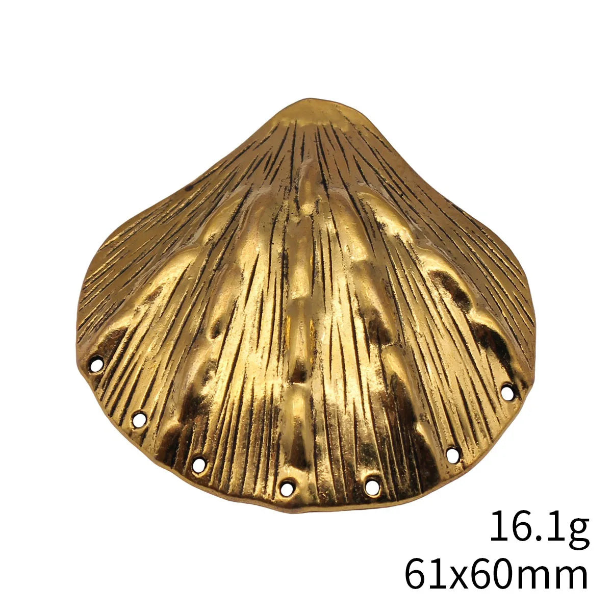 61x60mm 16.1g Antique Gold Zinc Alloy Shell Connector Charm for DIY Necklace Jewelry Making