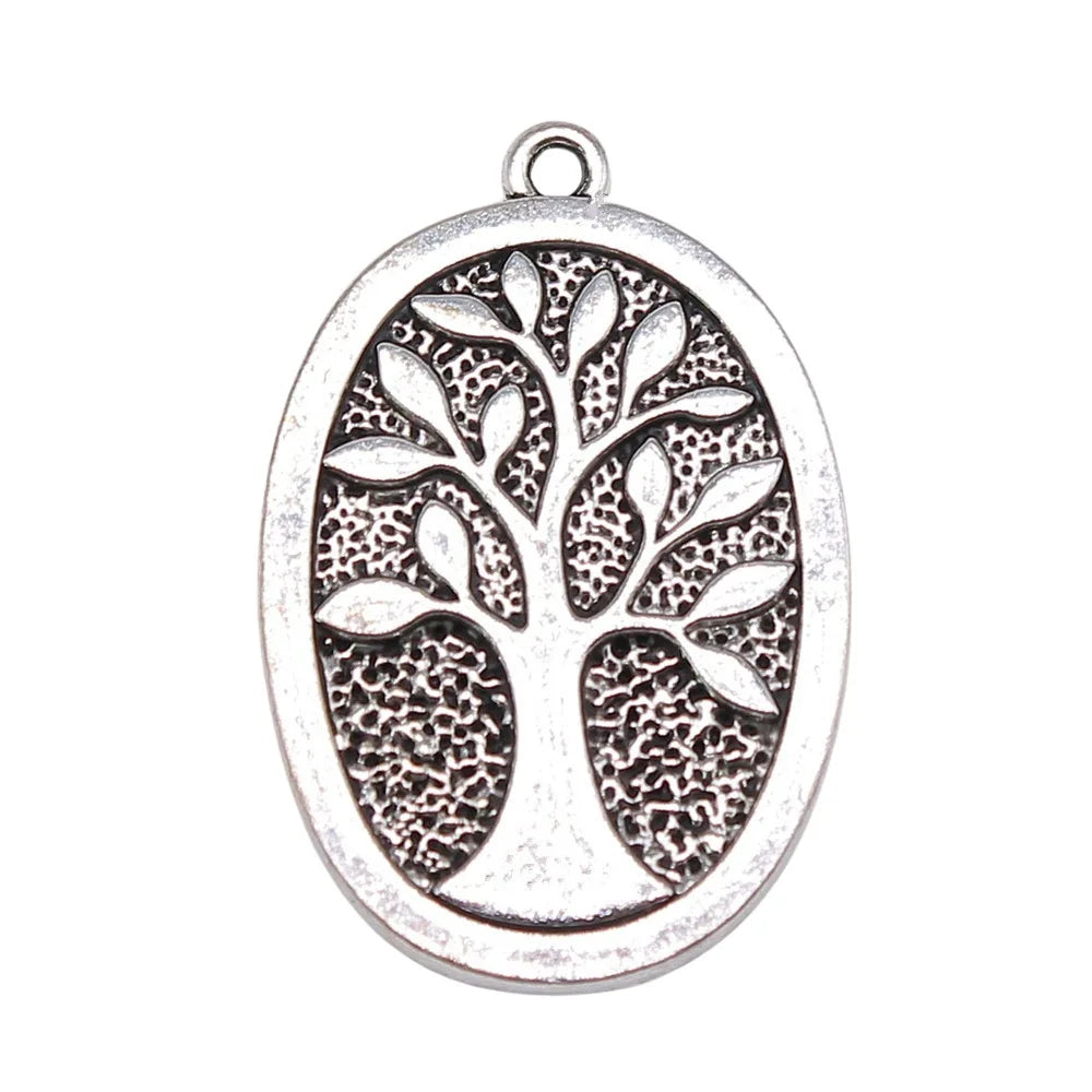 25x38mm 8.4g Antique Silver Zinc Alloy Tree of Life Charm Pendant for Necklace Bracelet Jewelry Making