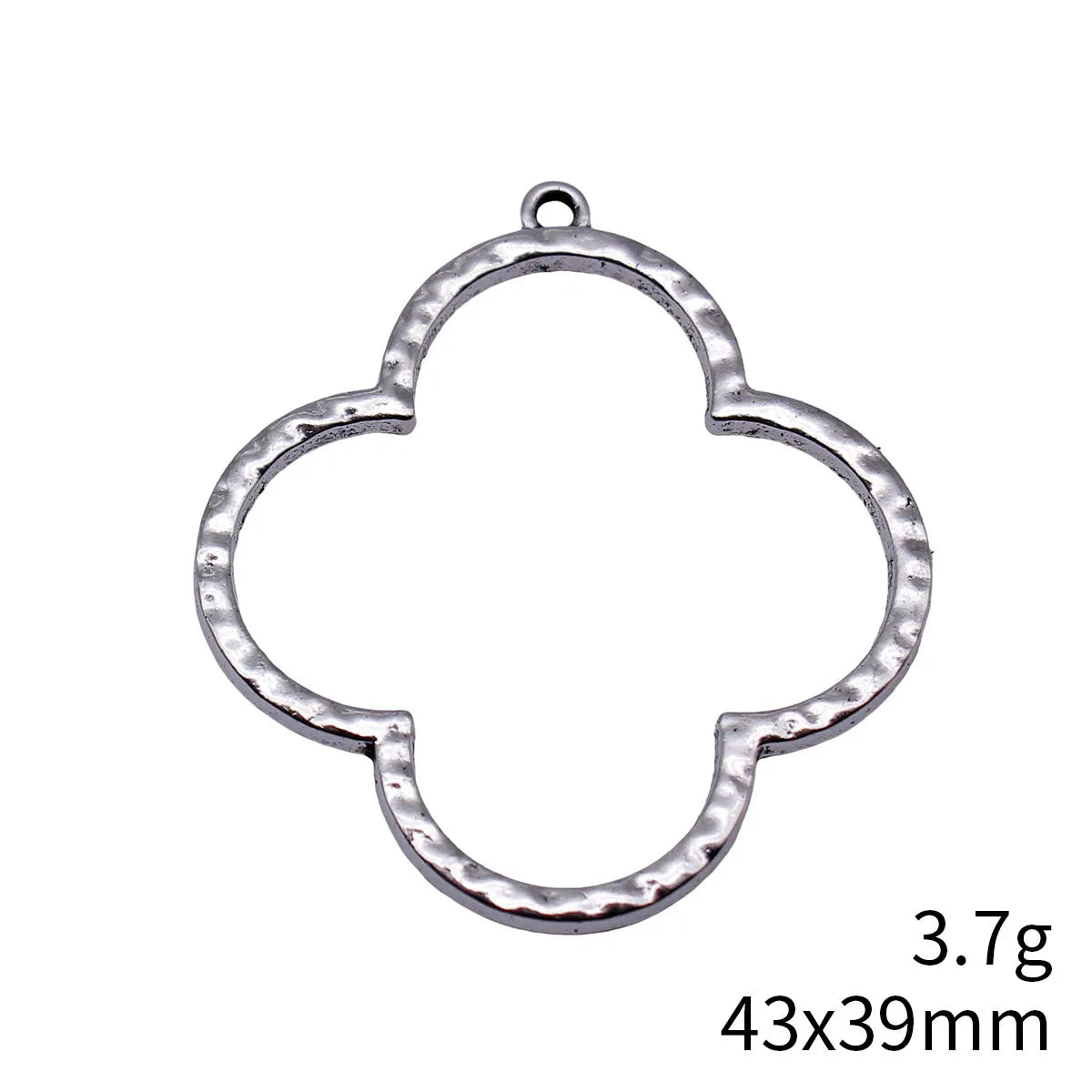 43x39mm 3.7g Multicolor Zinc Alloy Hollow Hammered Flower Charm Pendant for DIY Jewelry Making