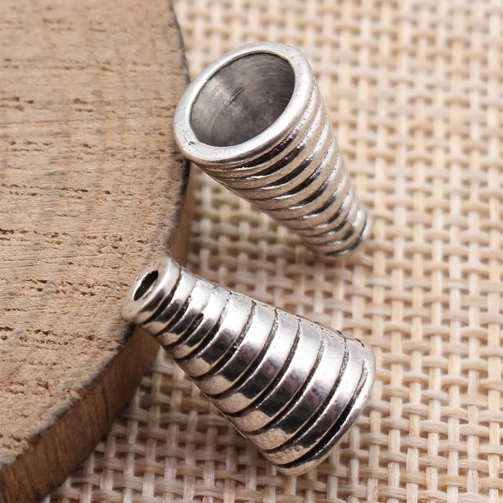 16x10x10mm 1.8g Multicolor Zinc Alloy Conical Ring Texture Tassel Caps for DIY Jewelry Making