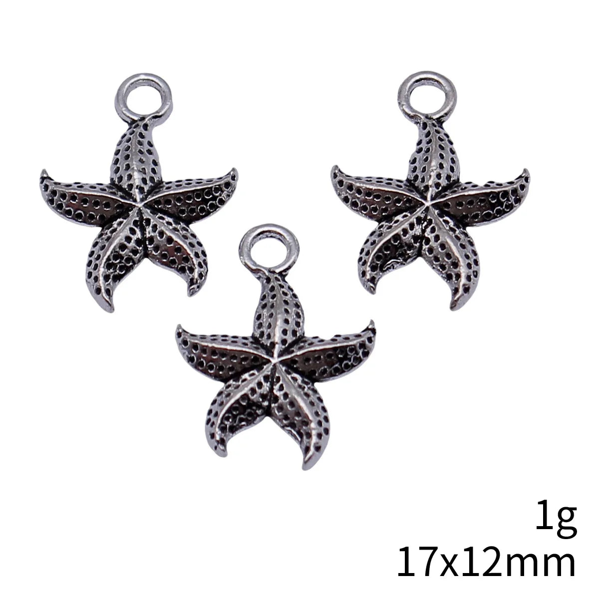 17x12mm 1g Multicolor Zinc Alloy Starfish Charm Pendant for DIY Necklace Bracelet Jewelry Making
