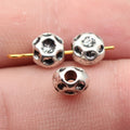 7.6x6.8x4.9mm 0.77g Antique Silver Zinc Alloy Hammered Round Spacer Beads for DIY Bracelet Jewelry Making