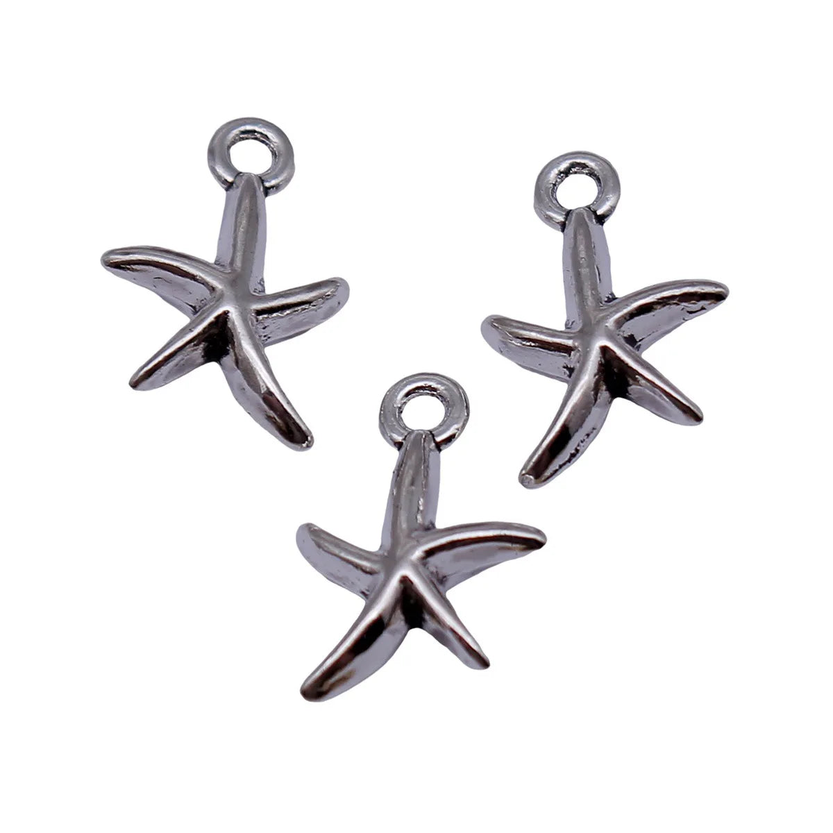 14x10mm 0.71g Antique Silver Zinc Alloy Starfish Charm Pendant for DIY Ocean Theme Jewelry Making