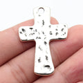 45x31mm 6.5g Multicolor Zinc Alloy Hammered Cross Charm Pendant for DIY Necklace Bracelet Jewelry Making