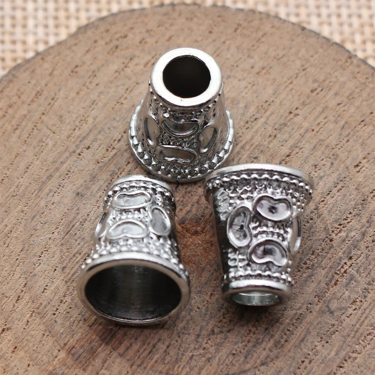 14x12x8mm 1.9g Multicolor Zinc Alloy Hollow Heart Cone Tassel Cap Jewelry Findings for DIY Pendant Making