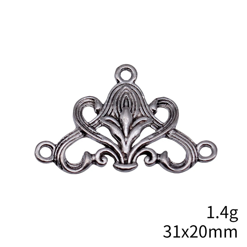 31x20mm 1.4g Multicolor Zinc Alloy Earring Connector Charm for DIY Earrings Jewelry Making