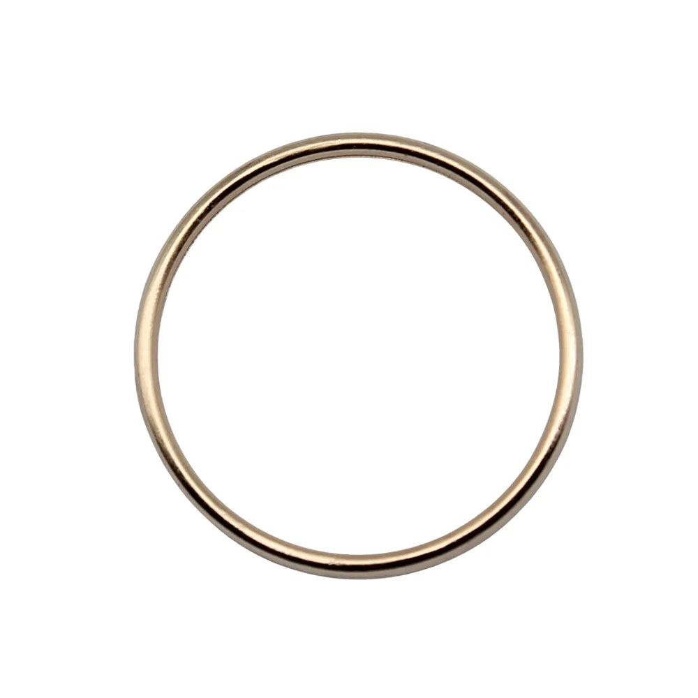 25x25mm 1g KC Gold Plated Zinc Alloy Round Ring Charm Pendant for DIY Necklace Jewelry Making