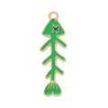 Enamel Fish Skeleton Alloy Charm in 8 Pictured Options view 12