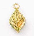 Textured Spiral Shell Pendant Charm in Four Enamel Colors view 6