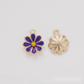 Daisy Flower Enamel Metal Charm in Seven Petal Colors view 8