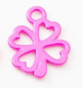 Color Coated Open Four Leaf Clover Charms in Six Shades view 6