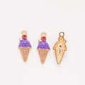 Enamel Ice Cream Cone Charm Metal Pendant for Jewelry Making view 8