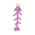 Enamel Fish Skeleton Alloy Charm in 8 Pictured Options view 8