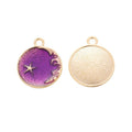Enamel Moon and Star Disc Alloy Charm in 4 Pictured Options view 7