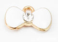 Four-Color Enamel Bow Charm with Clear Center Stone for Jewelry Making view 6