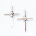 4-Finish Wrapped Wire Cross Pair Metal Jewelry Components for Crafts view 9