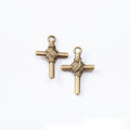 4-Finish Wrapped Wire Cross Pair Metal Jewelry Components for Crafts view 8