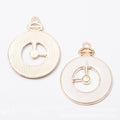 Round Enamel Clock Face Metal Charms in Three Colors view 6