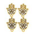 Assorted Hamsa Hand Metal Charm Pendant in 6 Finishes for DIY Jewelry view 8