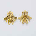 Detailed Bee Charm Alloy Jewelry Making Component in 6 Finish Options view 9