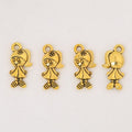 Braided Girl Detailed Metal Charm in 6 Finishes for Crafting view 9