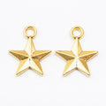 Smooth Five Point Star Pendants in 4 Metal Finish Options view 8