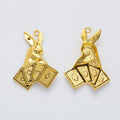 Rabbit Playing Cards Metal Charm Pendant Jewelry Making Component view 7