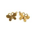 Dotted Butterfly Metal Charm In 3 Finish Options for Jewelry Making view 7