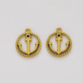 Vintage Finish Metal Rope Circle Anchor Charms in 4 Style Options view 8
