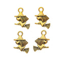 Vintage Style Metal Witch Figure Charm in 5 Metal Finishes view 7
