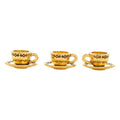 Coffee Cup and Saucer Metal Pendant Charms in 4 Distinct Finishes view 8