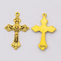 Floral End Crucifix Metal Charms in Five Finishes for Jewelry Making view 8