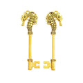 Seahorse Skeleton Key Charm in Multiple Metal Finishes for Jewelry Making view 9