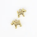 Patterned Puppy Detailed Metal Charm in 4 Finishes view 8